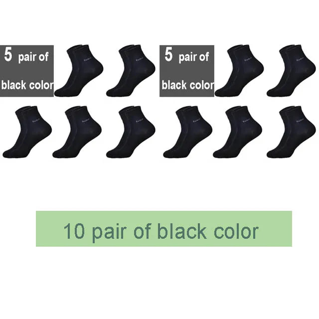 10 Pairs Premium Bamboo Men's Socks - Comfortable, Breathable, Casual & Business Crew Socks, High-Quality Gift for Men