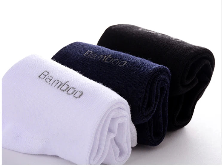 10 Pairs Premium Bamboo Men's Socks - Comfortable, Breathable, Casual & Business Crew Socks, High-Quality Gift for Men