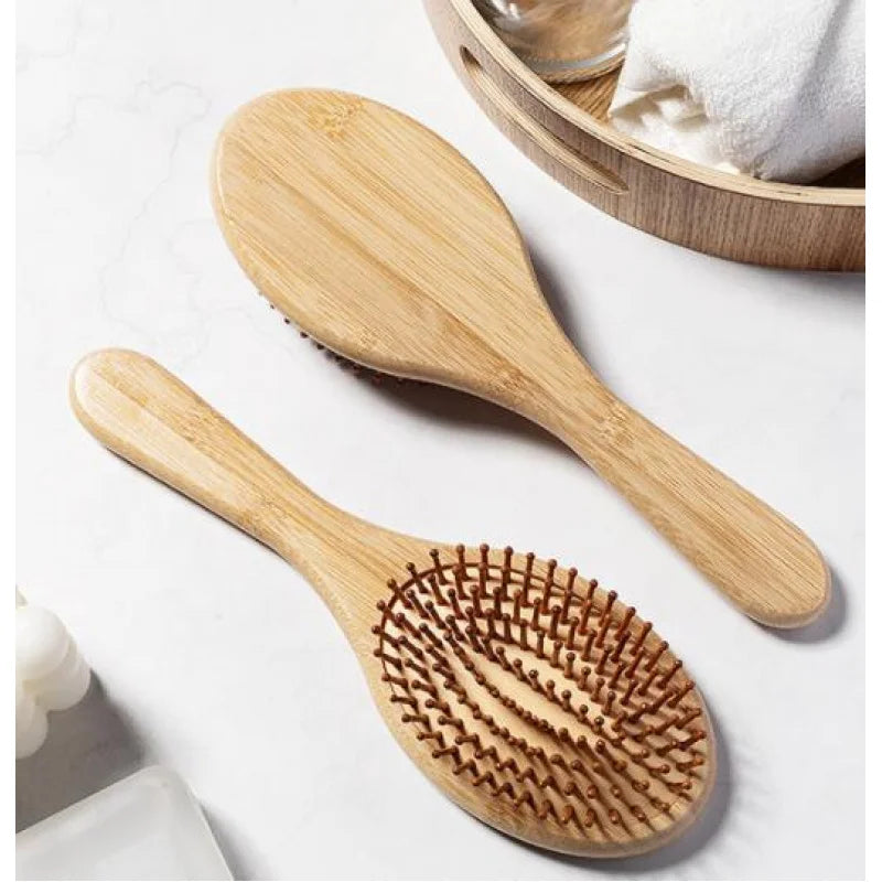 Eco-Friendly Bamboo Hair Comb - Anti-Static, Detangling, Scalp-Massaging, Unisex Styling Tool