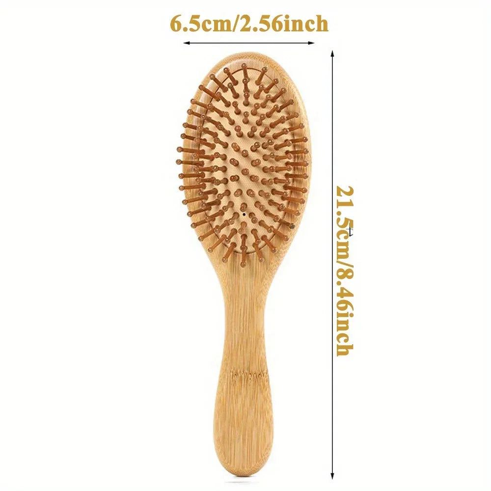 Eco-Friendly Bamboo Hair Comb - Anti-Static, Detangling, Scalp-Massaging, Unisex Styling Tool
