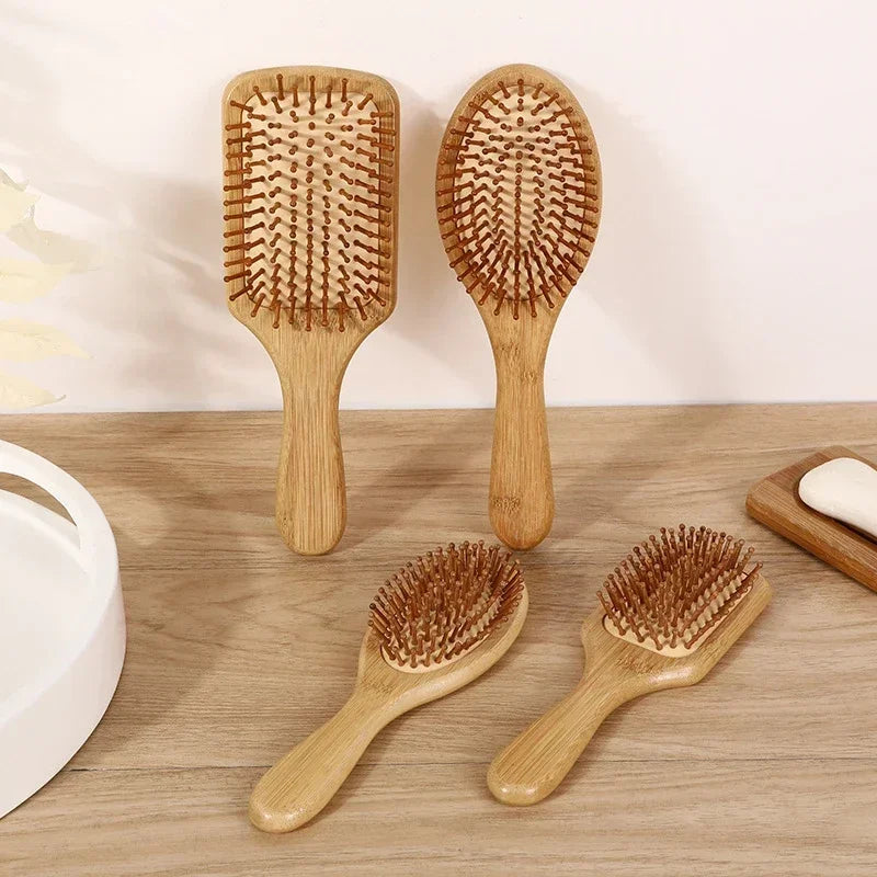 Eco-Friendly Bamboo Hair Comb - Anti-Static, Detangling, Scalp-Massaging, Unisex Styling Tool