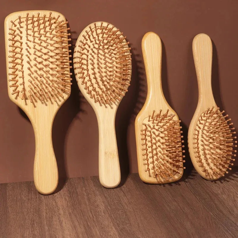 Eco-Friendly Bamboo Hair Comb - Anti-Static, Detangling, Scalp-Massaging, Unisex Styling Tool