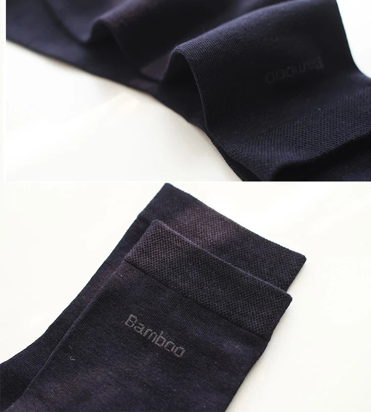 10 Pairs Premium Bamboo Men's Socks - Comfortable, Breathable, Casual & Business Crew Socks, High-Quality Gift for Men