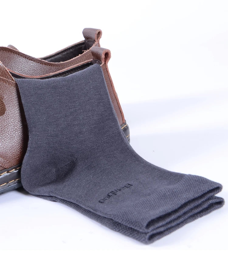 10 Pairs Premium Bamboo Men's Socks - Comfortable, Breathable, Casual & Business Crew Socks, High-Quality Gift for Men