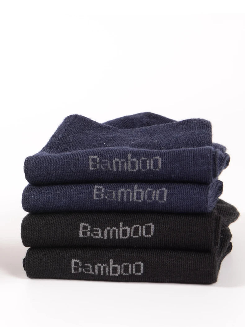 10 Pairs Premium Bamboo Men's Socks - Comfortable, Breathable, Casual & Business Crew Socks, High-Quality Gift for Men