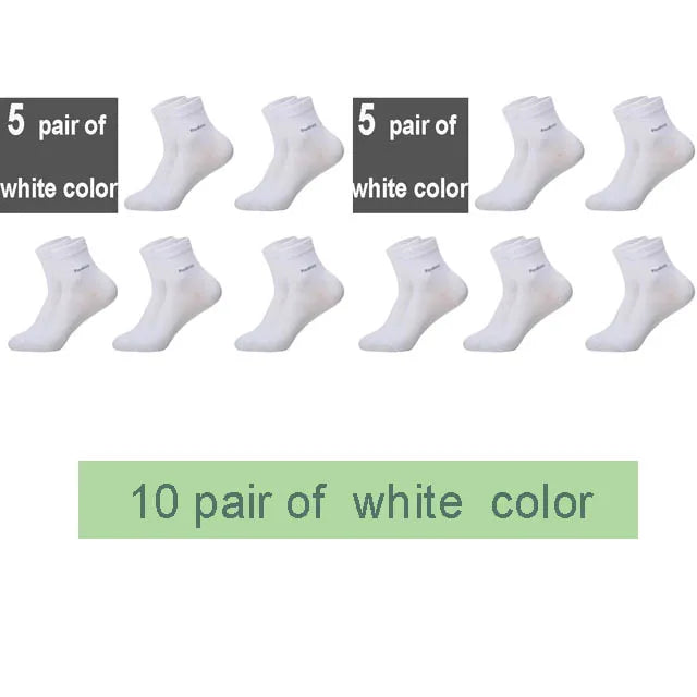 10 Pairs Premium Bamboo Men's Socks - Comfortable, Breathable, Casual & Business Crew Socks, High-Quality Gift for Men