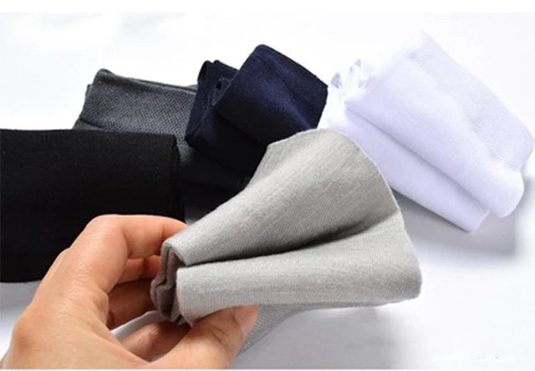 10 Pairs Premium Bamboo Men's Socks - Comfortable, Breathable, Casual & Business Crew Socks, High-Quality Gift for Men