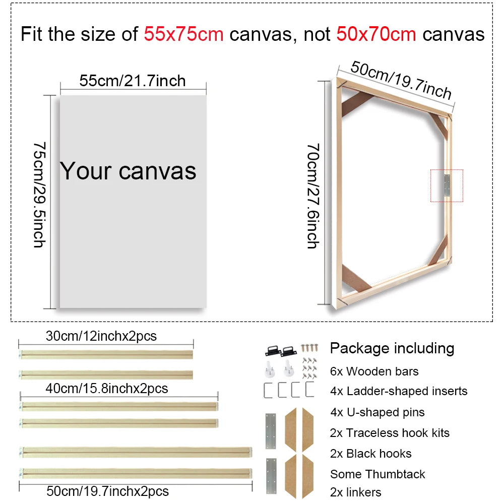 Bamboo Canvas Frame (Multiple Sizes)
