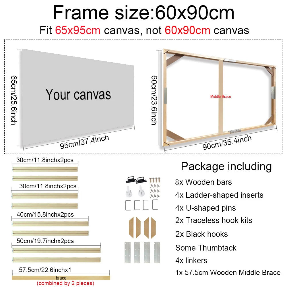 Bamboo Canvas Frame (Multiple Sizes)