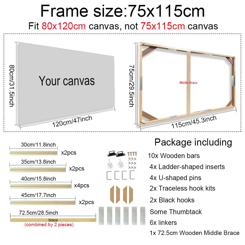 Bamboo Canvas Frame (Multiple Sizes)