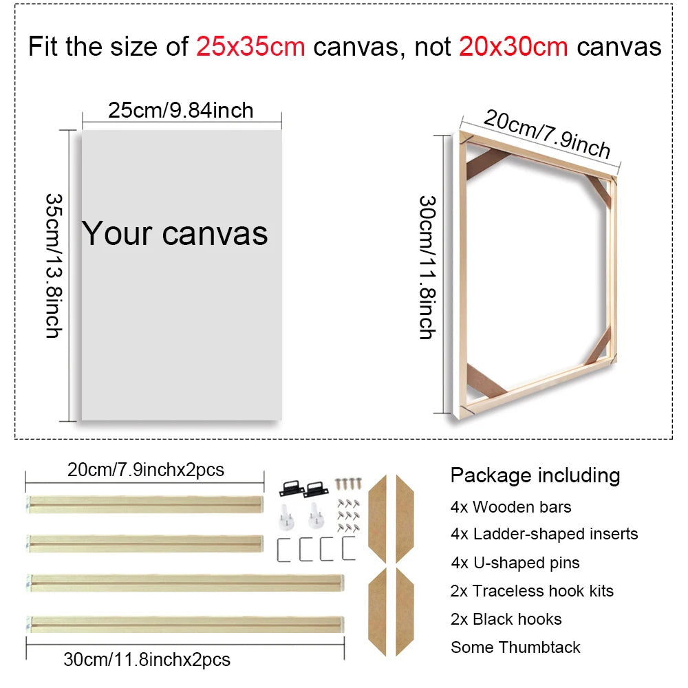 Bamboo Canvas Frame (Multiple Sizes)