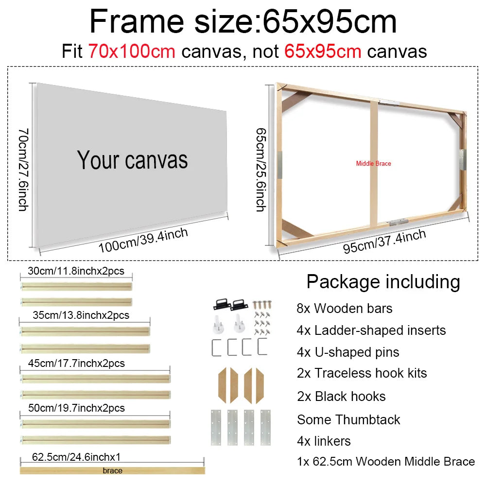 Bamboo Canvas Frame (Multiple Sizes)