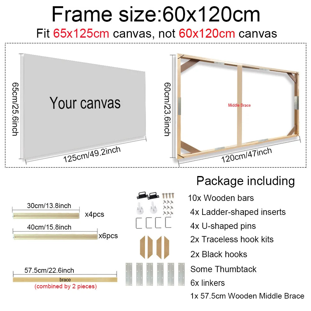 Bamboo Canvas Frame (Multiple Sizes)
