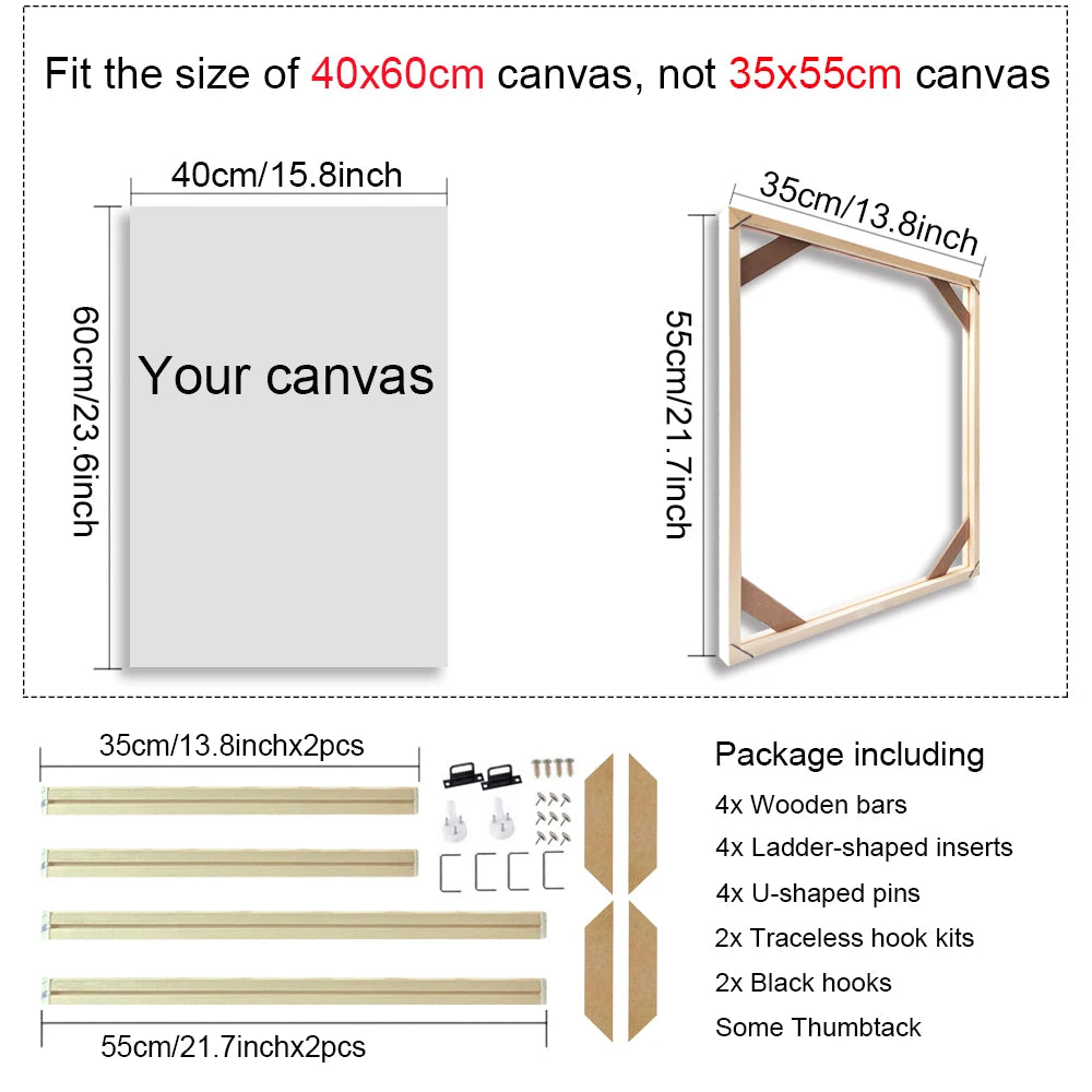 Bamboo Canvas Frame (Multiple Sizes)