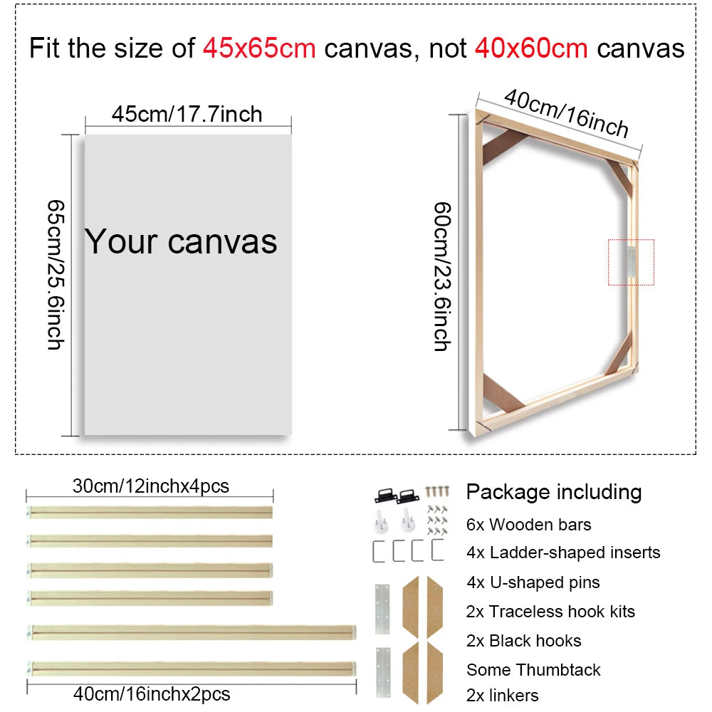 Bamboo Canvas Frame (Multiple Sizes)