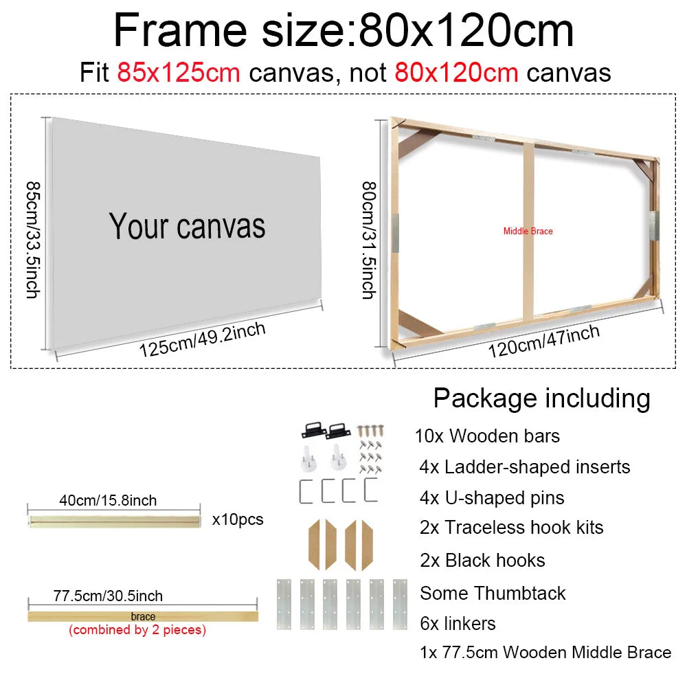 Bamboo Canvas Frame (Multiple Sizes)