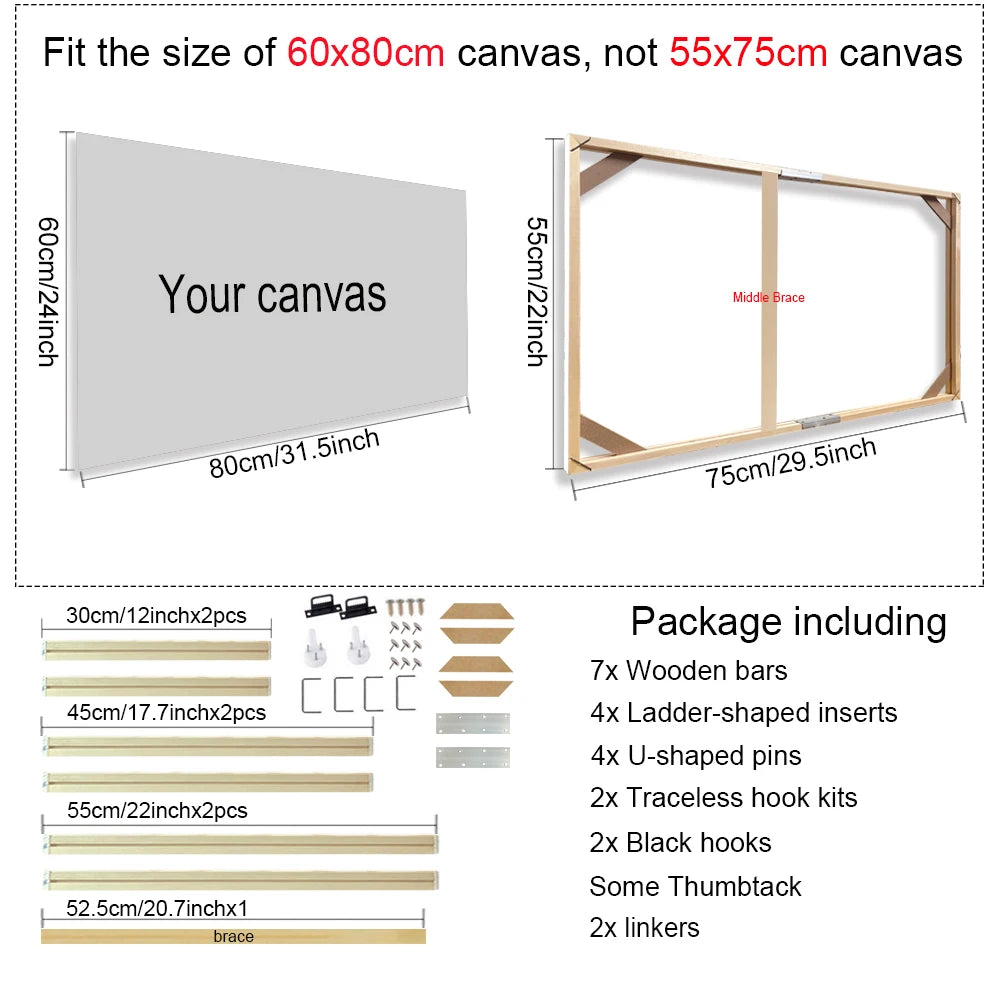 Bamboo Canvas Frame (Multiple Sizes)