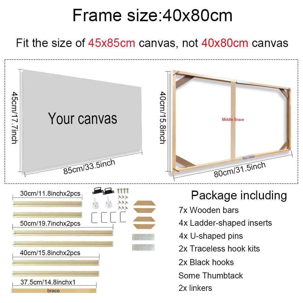 Bamboo Canvas Frame (Multiple Sizes)