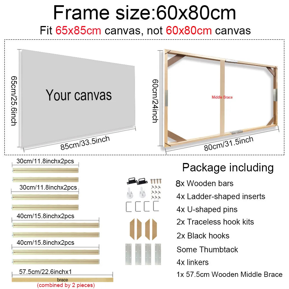 Bamboo Canvas Frame (Multiple Sizes)