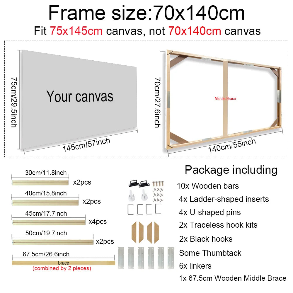Bamboo Canvas Frame (Multiple Sizes)