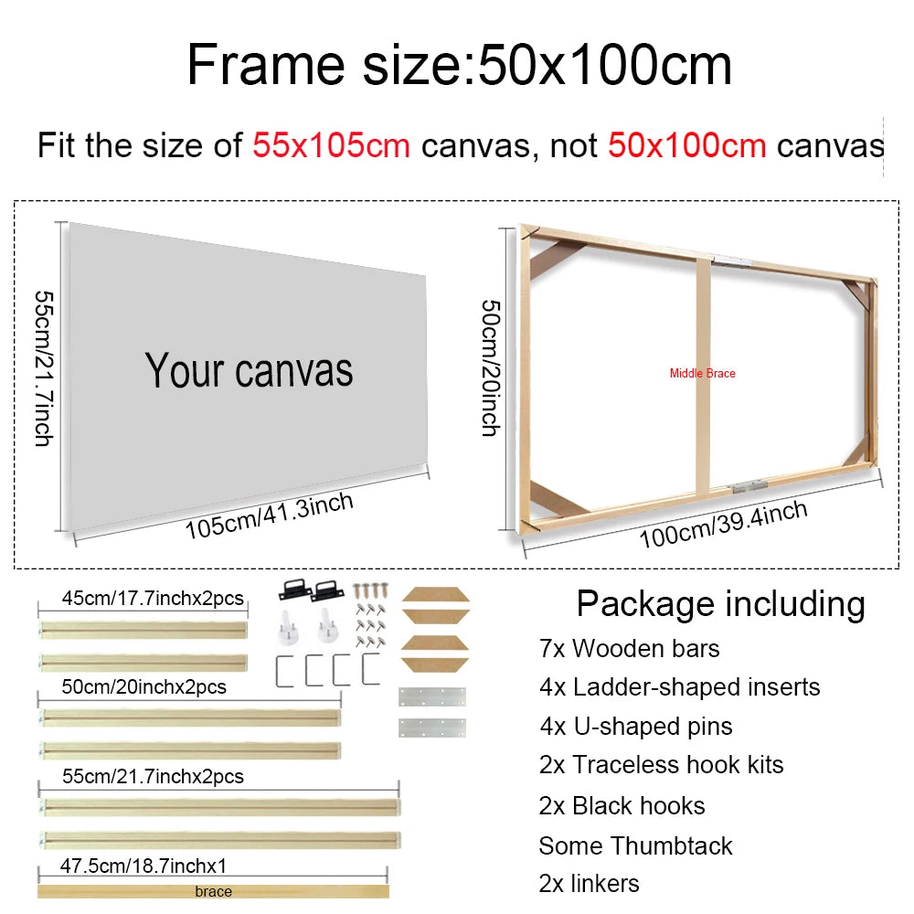 Bamboo Canvas Frame (Multiple Sizes)