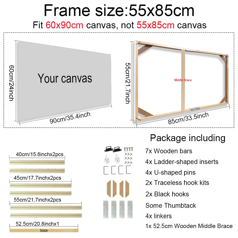 Bamboo Canvas Frame (Multiple Sizes)