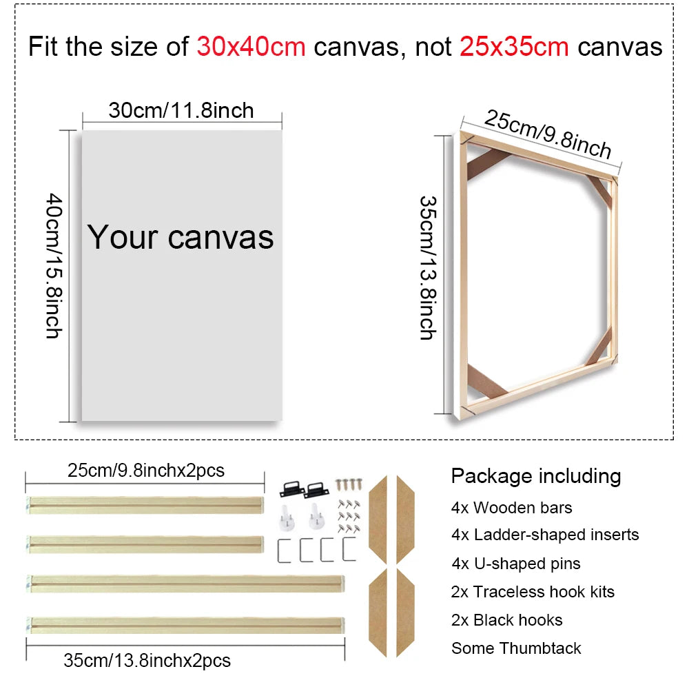 Bamboo Canvas Frame (Multiple Sizes)