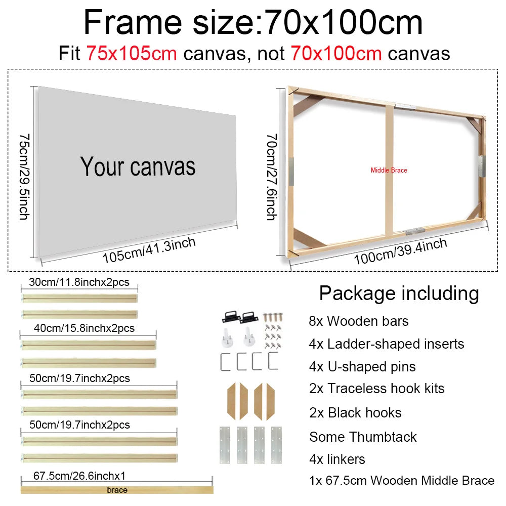Bamboo Canvas Frame (Multiple Sizes)